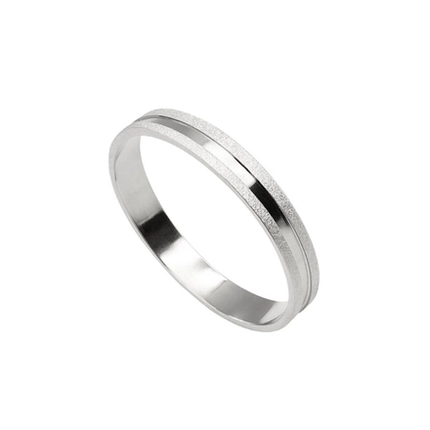 ALIANÇA PRATA 3MM 1 FRISO DIAMANTADA 17