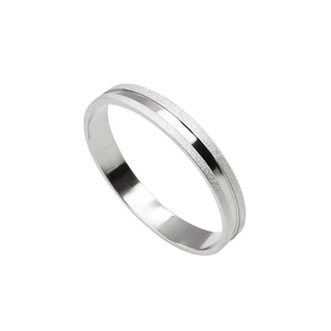 ALIANÇA PRATA 3MM 1 FRISO DIAMANTADA 17