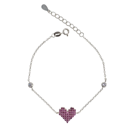 PULSEIRA PB925 CARTIE C/ CORAÇÃO 12MM CRAV. E 2 ZS LAT. 50591