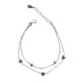 PULSEIRA PB925 CARTIE FIO DUPLO 3 CORAÇÕES CRAV. COLOR. C/ 2 ZS 3MM 50569