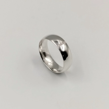 Aliança PB925 Meia Cana 6,5mm Anatomica 4Zir.  071