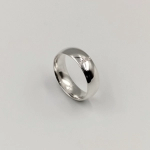 Aliança PB925 Meia Cana 6,5mm Anatomica 4Zir.  071
