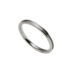 ALIANÇA DE AÇO LISA C/ FRISO LISO 2,2MM 4243