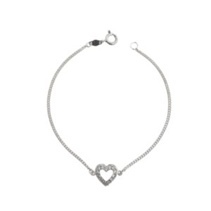 PULSEIRA PB925 CORAÇÃO CRAVEJADO VAZADO 240099