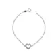 Pulseira PB925 grumet c/ coração de zs vaz. 240099