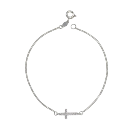 PULSEIRA PB925 GRUMET FININHA C/ CRUZ DEITADA ZS 240950