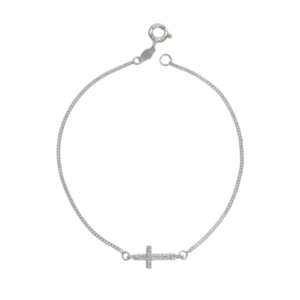 PULSEIRA PB925 GRUMET FININHA C/ CRUZ DEITADA ZS 240950