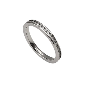 ALIANÇA DE AÇO CRAVEJADA 2,2MM 4315 F