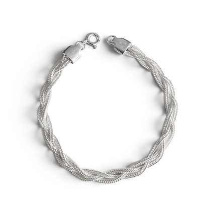 PULSEIRA PB925 TRANÇADA 3 FIOS ELO QUADRADO 240357