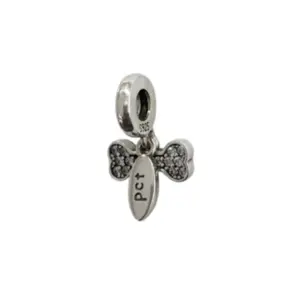 BERLOQUE PRATA 925 OSSO CRAVEJADO PLACA PET 30738 / 30701
