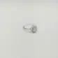 Anel PB925 solitário z gota 5mm X 4mm borda cravej. aro liso 10748