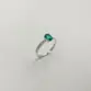 ANEL PB925 solitário z oval 7mm X 5mm aro cravej. 10742