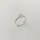 ANEL PB925 solitário z oval 7mm X 5mm aro cravej. 10742