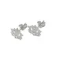 BRINCO PRATA 925 FLOR DE LÓTUS LISO VAZADO BR1174