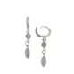 BRINCO PRATA 925 ARGOLA LISA COM ZIRCONIA NAVETE E REDONDA 5307