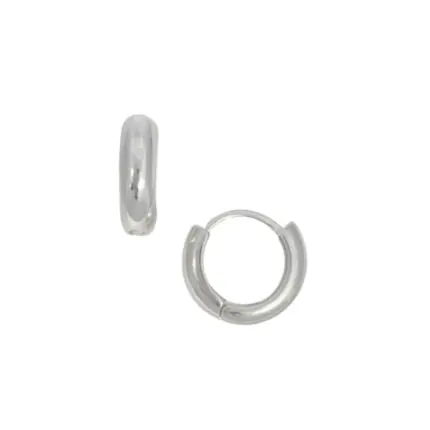 BRINCO PRATA 925 ARGOLINHA REDONDA LISA ARTICULADA 12X3,3MM 260243