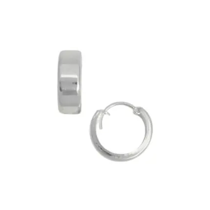 BRINCO PRATA 925 ARGOLA QUADRADA LISA 14,5X5,5MM