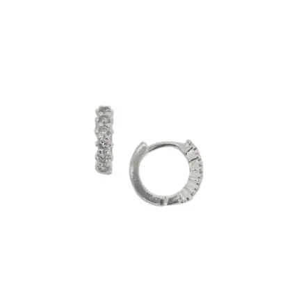 ARGOLA PRATA 925 CRAVEJADA 10Z 17X2MM 5269