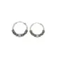 BRINCO ARGOLA PRATA 925 BALI 1BOLINHA E 2ASPIRAL 16MM B
