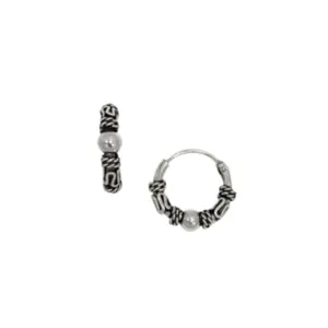 BRINCO ARGOLA PRATA 925 BALI TORC. ESPIRAL 13MM B