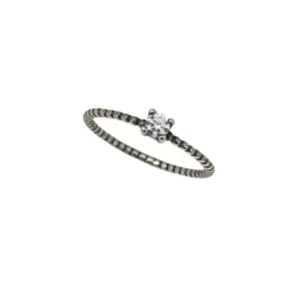 ANEL PB925 SOLITÁRIO 3MM 4 GARRAS ARO ENV. PONT. A-452-05