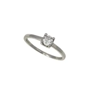 ANEL PR925 SOLITÁRIO 5MM C/ 4 GARRAS 93121
