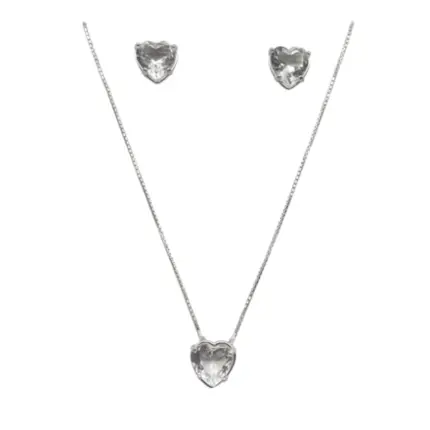 CONJUNTO PB925 Z CORAÇÃO 8MM 4 GARRAS