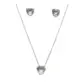 CONJUNTO PB925 Z CORAÇÃO 8MM 4 GARRAS