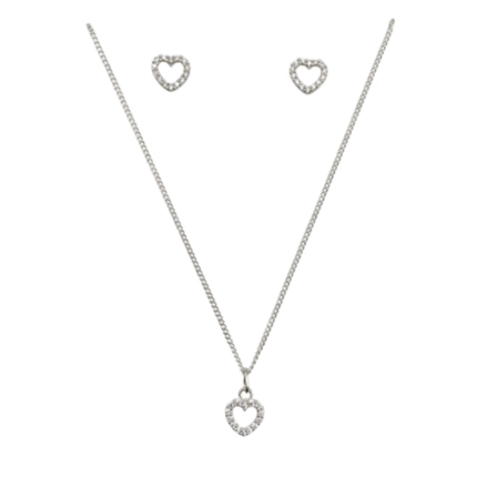 CONJUNTO P925 CORAÇÃO VAZADO C/ ZS 280276