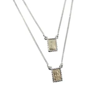 ESCAPULÁRIO PB925 COM FILETE DE OURO GRUME NOSSA SENHORA APARECIDA FILETADA 4,3G