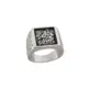 ANEL P925 QUADRADO SÃO JORGE COM ORAÇÃO 010038410 / 10462