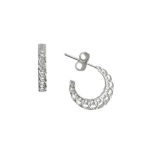 ARGOLA PB925 COM TARRAXA FLORAL QUADRADA 13MM 2800608000