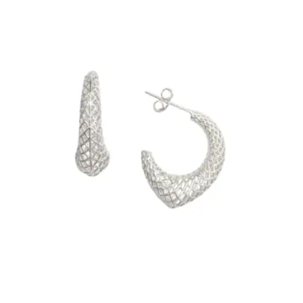 ARGOLA PB925 COM TARRAXA TRAMA ABERTA GOTA 21X16MM 2802018000