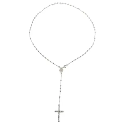ROSÁRIO VENEZIANA C/ BOL 3MM C/ CRUZ 30MM X 18MM C/ IMAGEM 50CM 10,3G CTE003