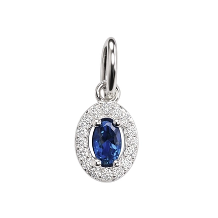 PINGENTE PB925 PRINCESINHA Z OVAL BORDA CRAV. 8MM X 7MM 3196 / 4-00012E