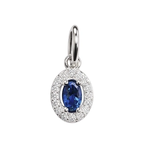 PINGENTE PB925 PRINCESINHA Z OVAL BORDA CRAV. 8MM X 7MM 3196 / 4-00012E