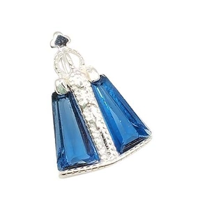 PINGENTE PB925 NOSSA SENHORA APARECIDA COM MANTO PEDRA 4-00424S