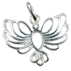 PINGENTE PB9252 PASSARO LISO VAZADO COM PONTO DE LUZ 4-00478C
