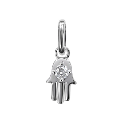 PINGENTE PB9252 MÃO DE FATIMA LISA COM PONTO DE LUZ 4-00850C