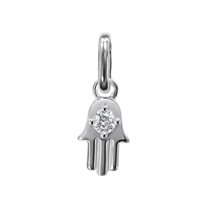 PINGENTE PB9252 MÃO DE FATIMA LISA COM PONTO DE LUZ 4-00850C