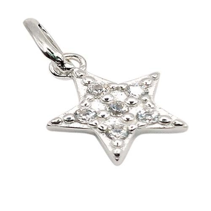 PINGENTE PB925 ESTRELA CRAVEJADA 9MM 4-020064C