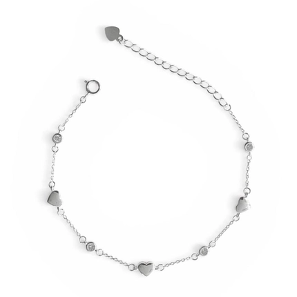 PULSEIRA PB925 3 CORAÇÕES LISOS E 4 PONTOS DE LUZ 5-01152C