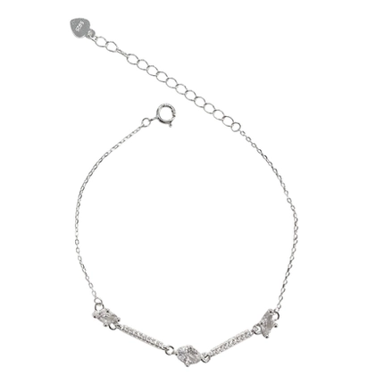 PULSEIRA PB925 PONTO DE LUZ OVAL, NAVETE E FIO CRAVEJADO 5-00800C