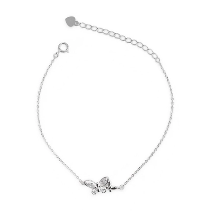 PULSEIRA PB925 BORBOLETA CRAVEJADA E LISA P 5-01365C