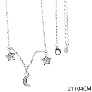TORNOZELEIRA PB925 CARTIE 2 ESTRELAS E LUA CRAVEJADAS 10-01062C