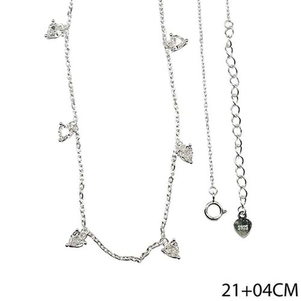 TORNOZELEIRA PB925 6 PONTOS DE LUZ CORAÇÃO 4MM 10-01269C