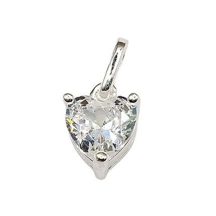 PINGENTE PB925 PONTO DE LUZ CORAÇÃO 5MM 3 GARRAS 4-00211C05