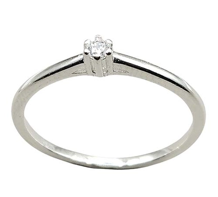 ANEL PB925 SOLITÁRIO 2MM 6 GARRAS 1-01068C