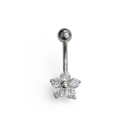 PIERCING PB 925 UMBIGO H. AÇO FLORZINHA 8MM