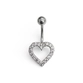 PIERCING PB 925 UMBIGO H. AÇO CORACÃO CRAVEJADO VAZ